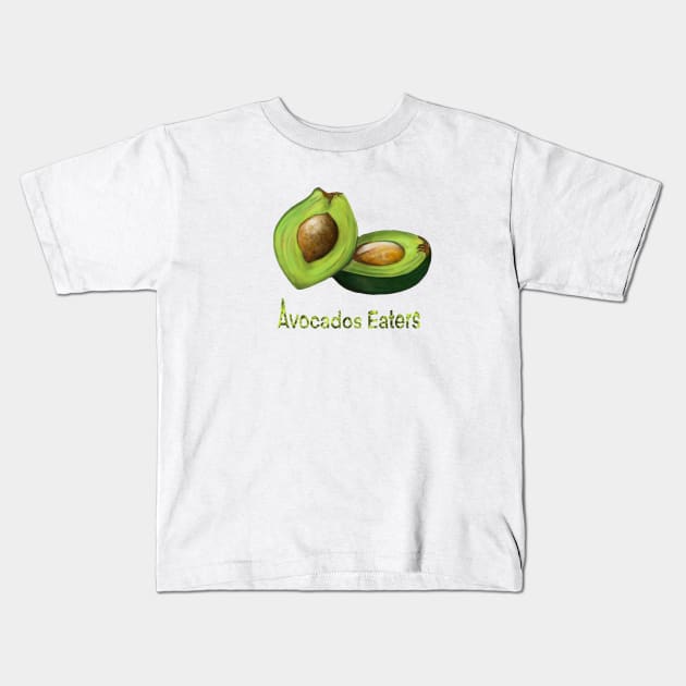 Avocados Eaters Kids T-Shirt by Almanzart